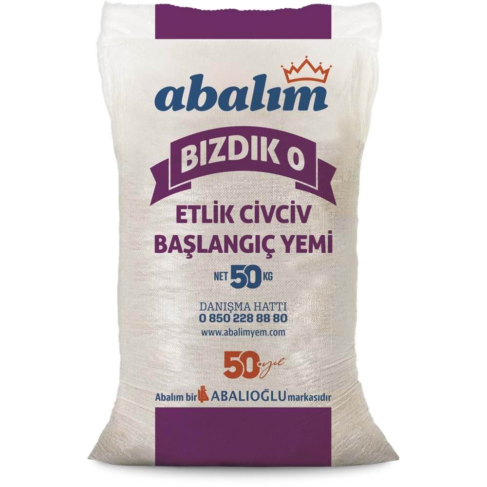 ABALIOĞLU BIZDIK 0 ETLİK CİVCİV BAŞLANGIÇ YEMİ TOZ